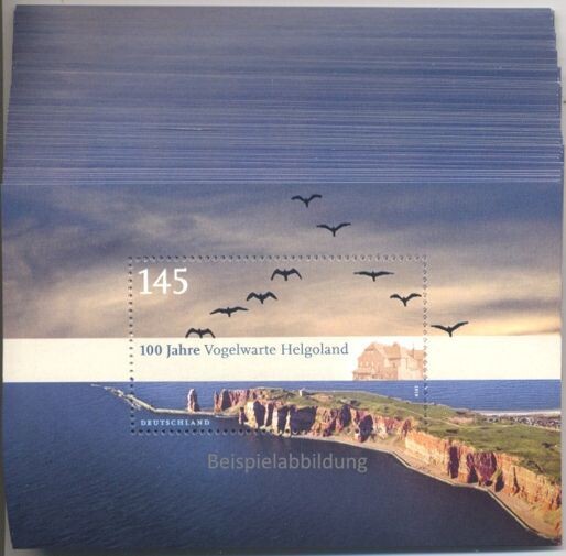 1,45 Briefmarken - Q) 100 Stück Blocks Helgoland