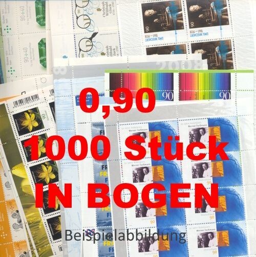 0,90 Briefmarken - E) 1000 Stück In Bogen ANGEBOT 0,90 Briefmarken - E) 1000 Stück In Bogen ANGEBOT