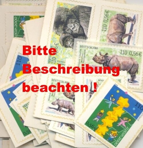 0,56 Briefmarken - O) Ex-selbstklebend 100 Stück  aus Markensets BITTE LESEN!