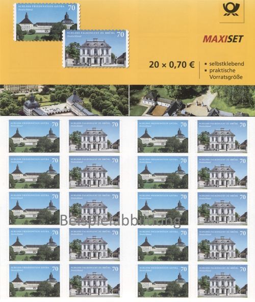 0,70 Briefmarken - I) Selbstklebend 20 Stück im Markenset Schlösser B 0,70 Briefmarken - I) Selbstklebend 20 Stück im Markenset Schlösser B