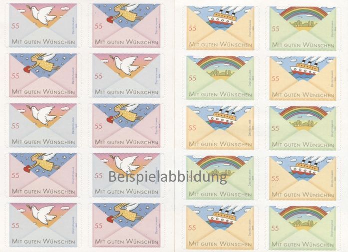 0,55 Briefmarken - K) Selbstklebend 20 Stück in Markensets Wünsche