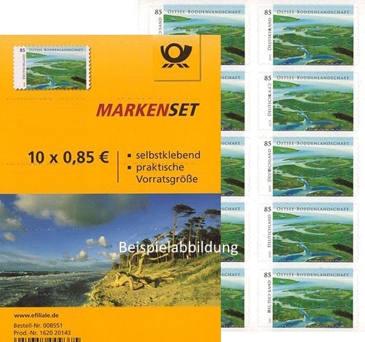 0,85 Briefmarken - J) Selbstklebend 10 Stück im Markenset Ostsee