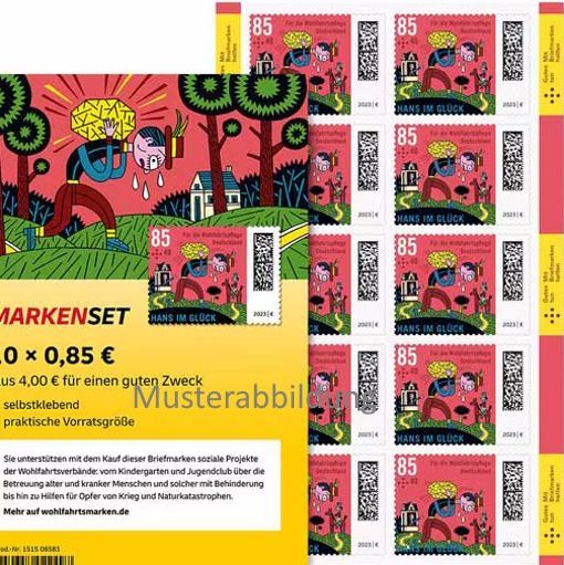 0,85 Briefmarken - J) Selbstklebend 10 Stück im Markenset Hans im Glück
