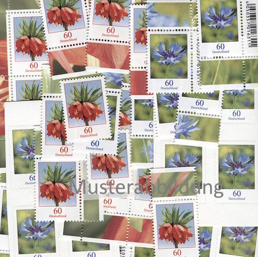 0,60 Briefmarken - A) 100 Stück Blumen 0,60 Briefmarken - A) 100 Stück Blumen