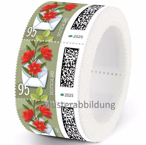 0,95 Briefmarken - F) 200 Stück als Rolle Briefblume