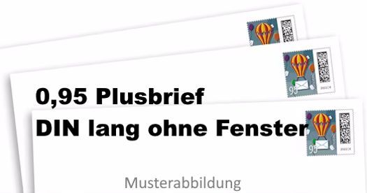 Ac) DIN lang 0,95 Plusbrief ohne Fenster - 100 Stück - Haftklebung Ac) DIN lang 0,95 Plusbrief ohne Fenster - 100 Stück - Haftklebung