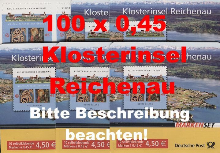0,45 Briefmarken - L) Selbstklebend 100 Stück Reichenau in Markensets BITTE LESEN! 0,45 Briefmarken - L) Selbstklebend 100 Stück Reichenau in Markensets BITTE LESEN!