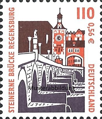 0,56 Briefmarken - A) 100 Stück Steinerne Brücke 0,56 Briefmarken - A) 100 Stück Steinerne Brücke