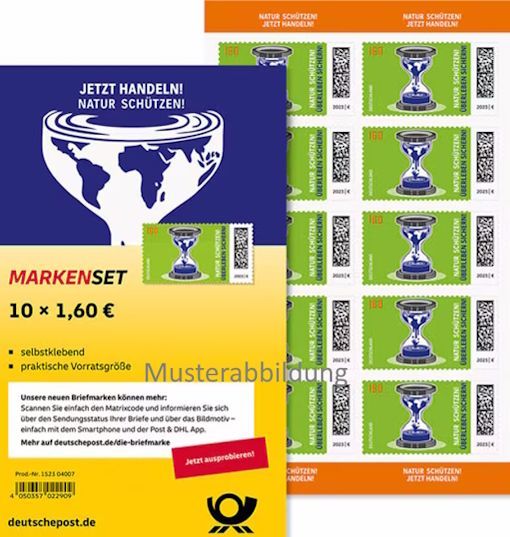 1,60 Briefmarken - H) Selbstklebend 10 Stück im Markenset Natur
