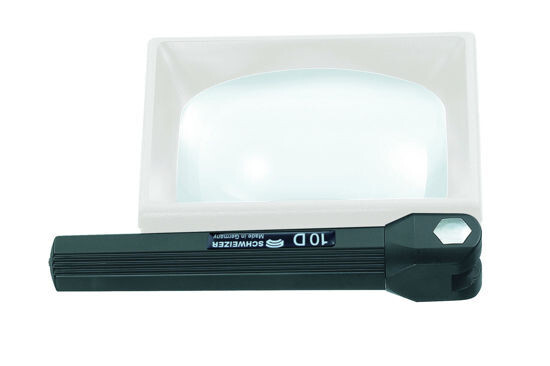 Schweizer BOY magnifier with rectangular lens (2,5 X)