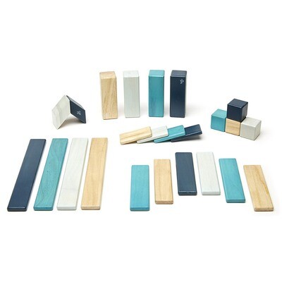 TEGU Magnetic Blocks Classic 24 pc set - BLUES TEGU Magnetic Blocks Classic 24 pc set - BLUES