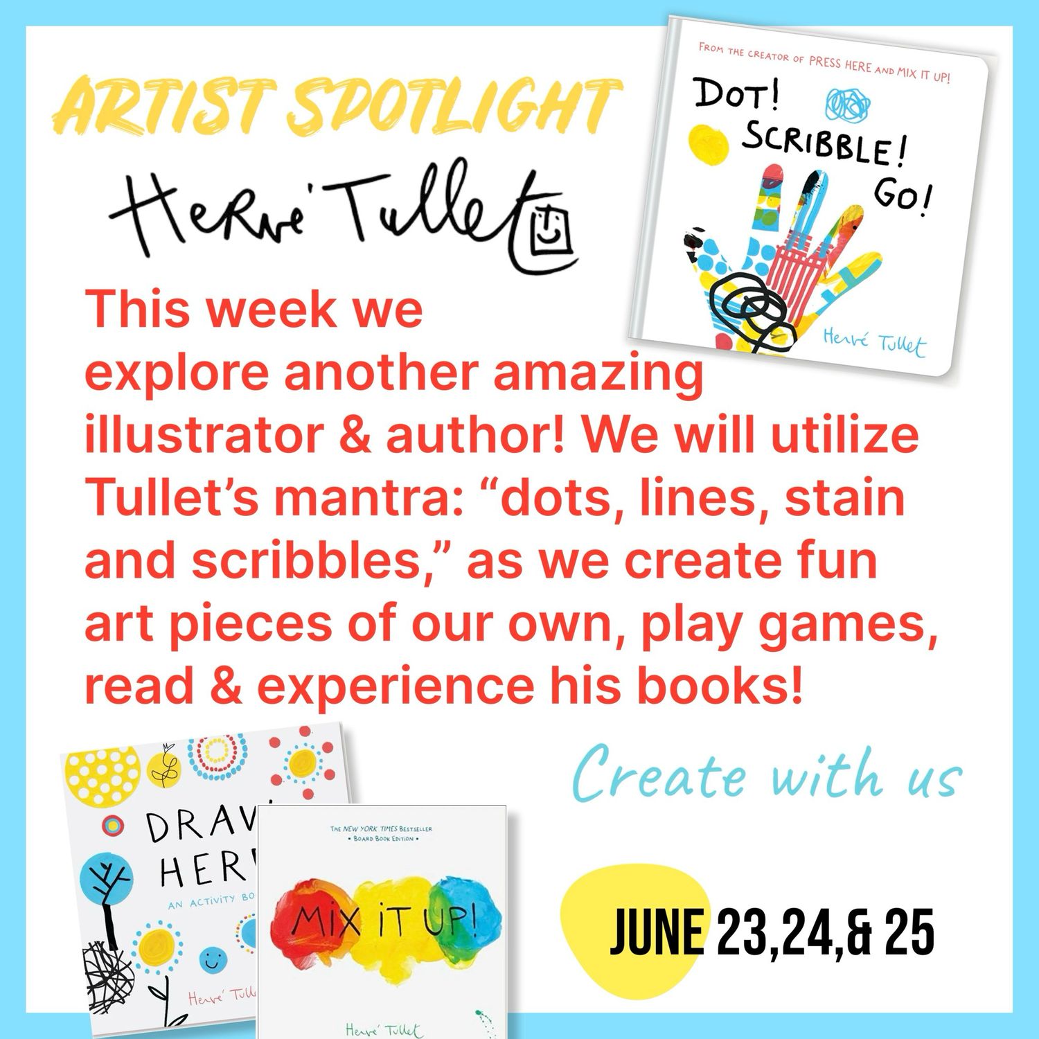 Week #4/Art Camp: Dot! Scribble! Go!
