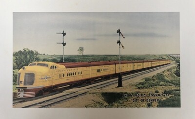 Union Pacific Streamliner "City of Denver" Small Print