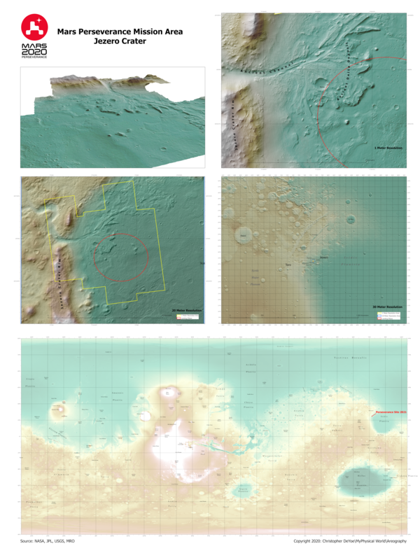 Perseverance Rover Landing Poster PDF (36&quot;x48&quot;)