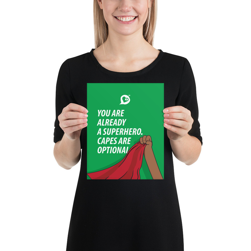 SUPER HERO POSTER, Size: 8×10