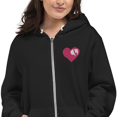 Care along the way embroidered Hoodie sweater