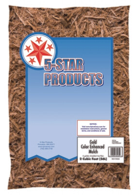 Five Star Gold Colored Mulch 2 Cu Ft Bags Five Star Gold Colored Mulch 2 Cu Ft Bags
