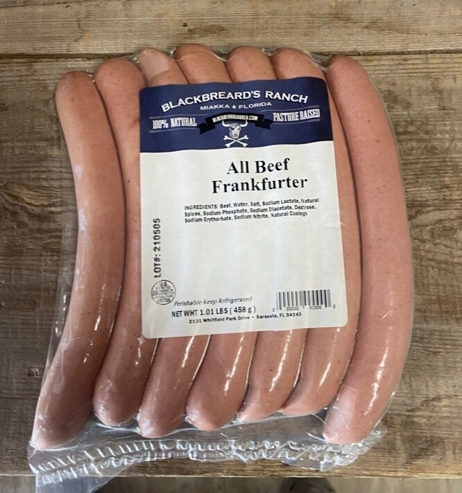 Lost Girl Prairie All Beef- Hotdogs (6/pack, Avg. 1lb)