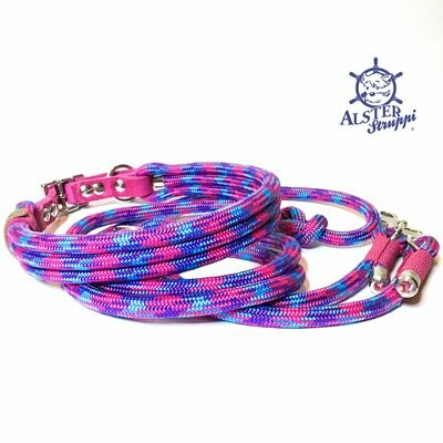 Set türkis pink lila sehr edel mit Kristallstein / Strass