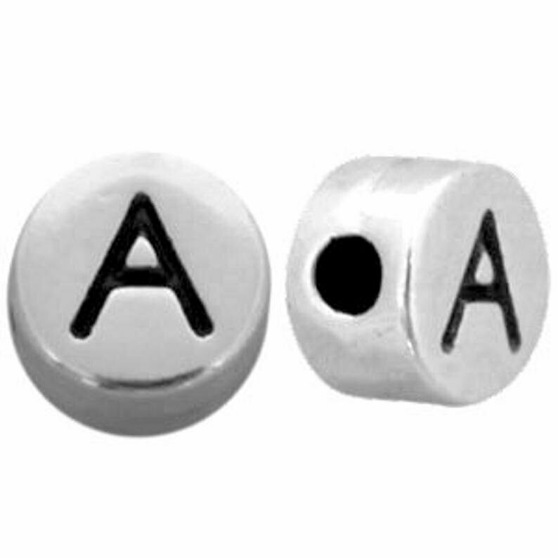 Buchstabenperlen als Personalisierung für 1 bei mir bestellten Schlüsselanhänger oder 1 Hundeleine / Hundehalsband