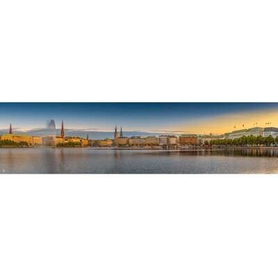 Hamburg Foto Datei - Binnenalster einzigartiges Panorama, Höhe 20 cm - zum Selbstdruck