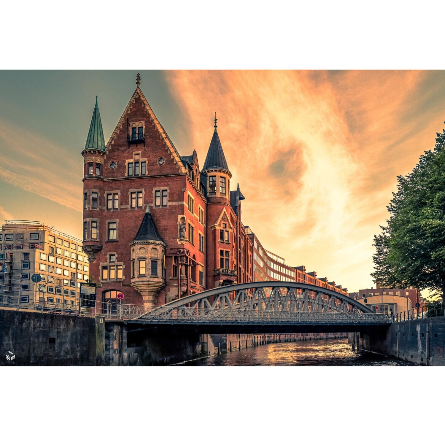 Hamburg Foto Datei - Speicherstadt Hamburg, Höhe 100 cm - zum Selbstdruck