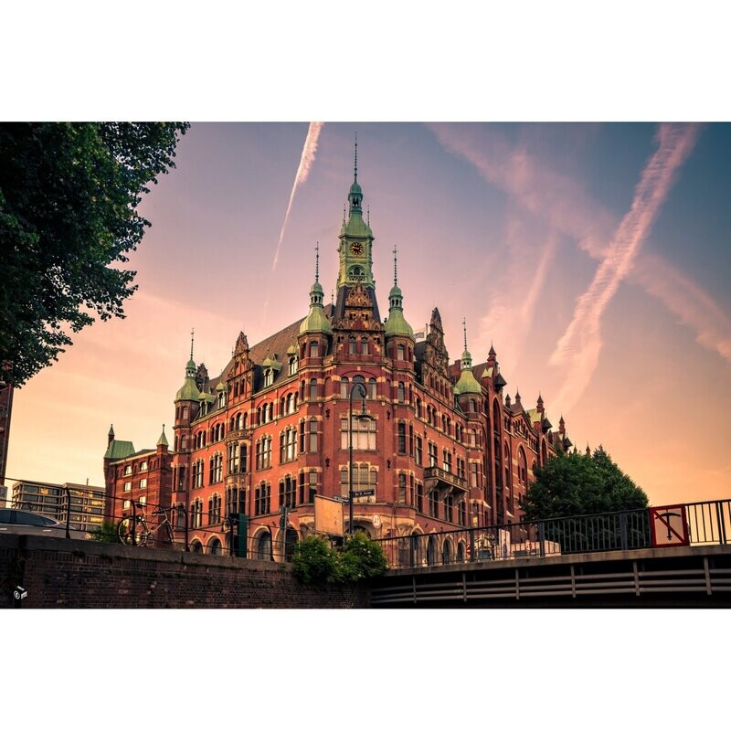 Hamburg Foto Datei - Speicherstadt Hamburg, Höhe 100 cm - zum Selbstdruck