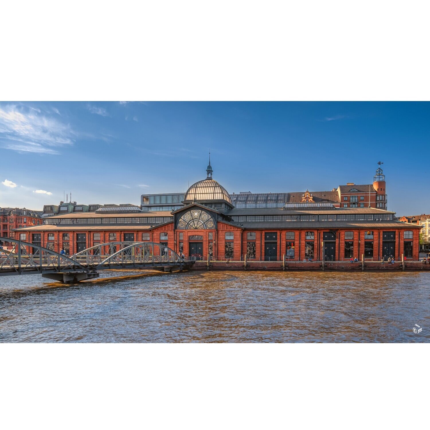 Hamburg Foto Datei - Fischauktionshalle Hamburg, Abmessung nach Wunsch, max. Höhe 110,21 cm x Breite 195,83, zum Selbstdruck, Lieferung per filesharing