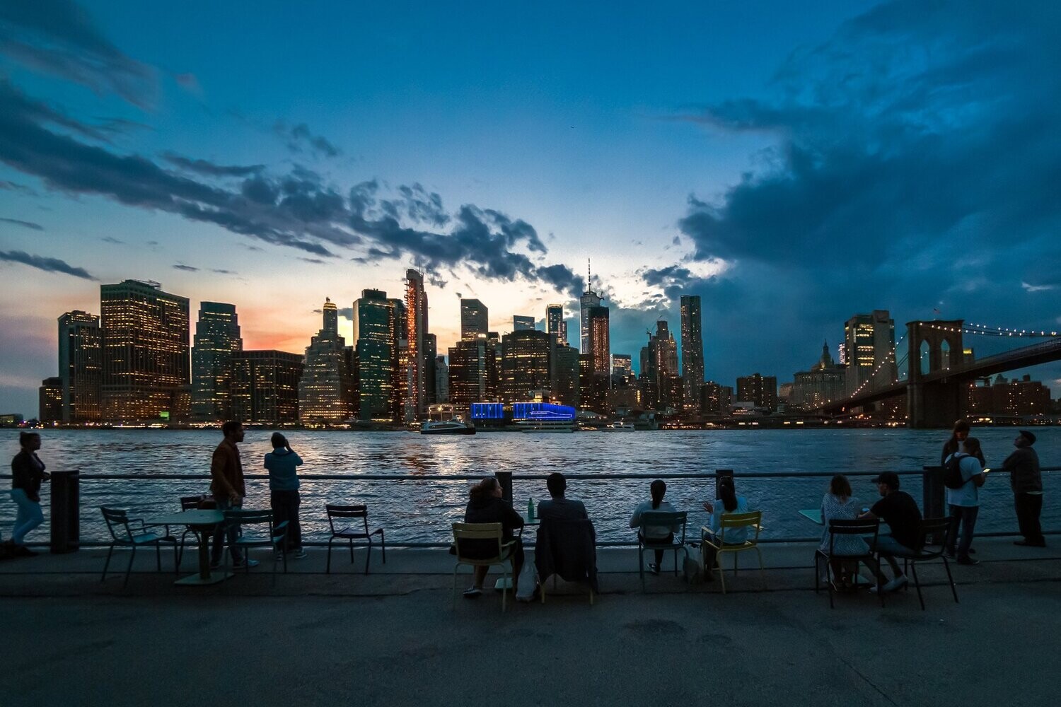 Foto Datei Wunschgröße - New York Sunset, Brooklyn Bridge
