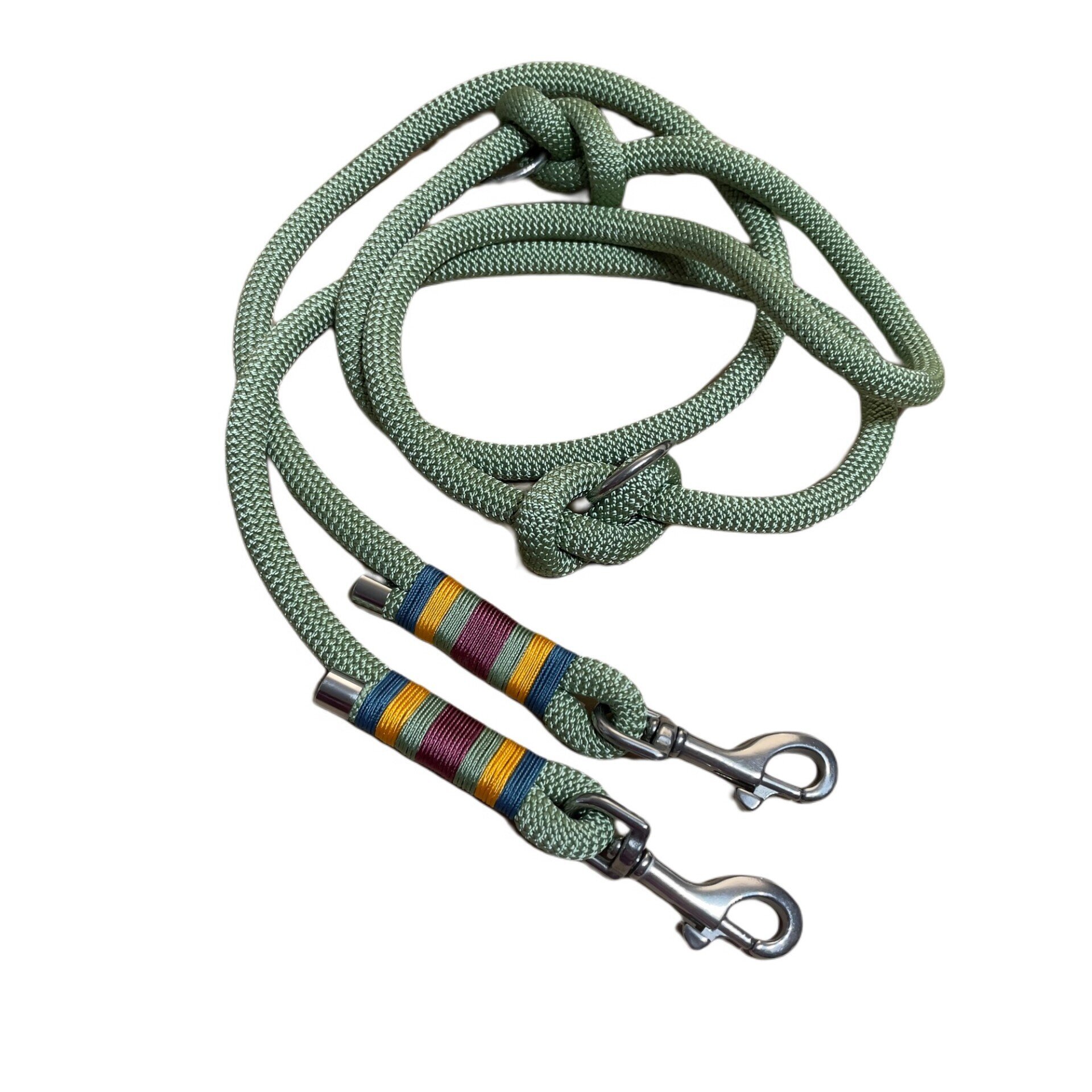 Hundeleine verstellbar, Tauleine, grün, rot, blau, gelb, Wunschlänge