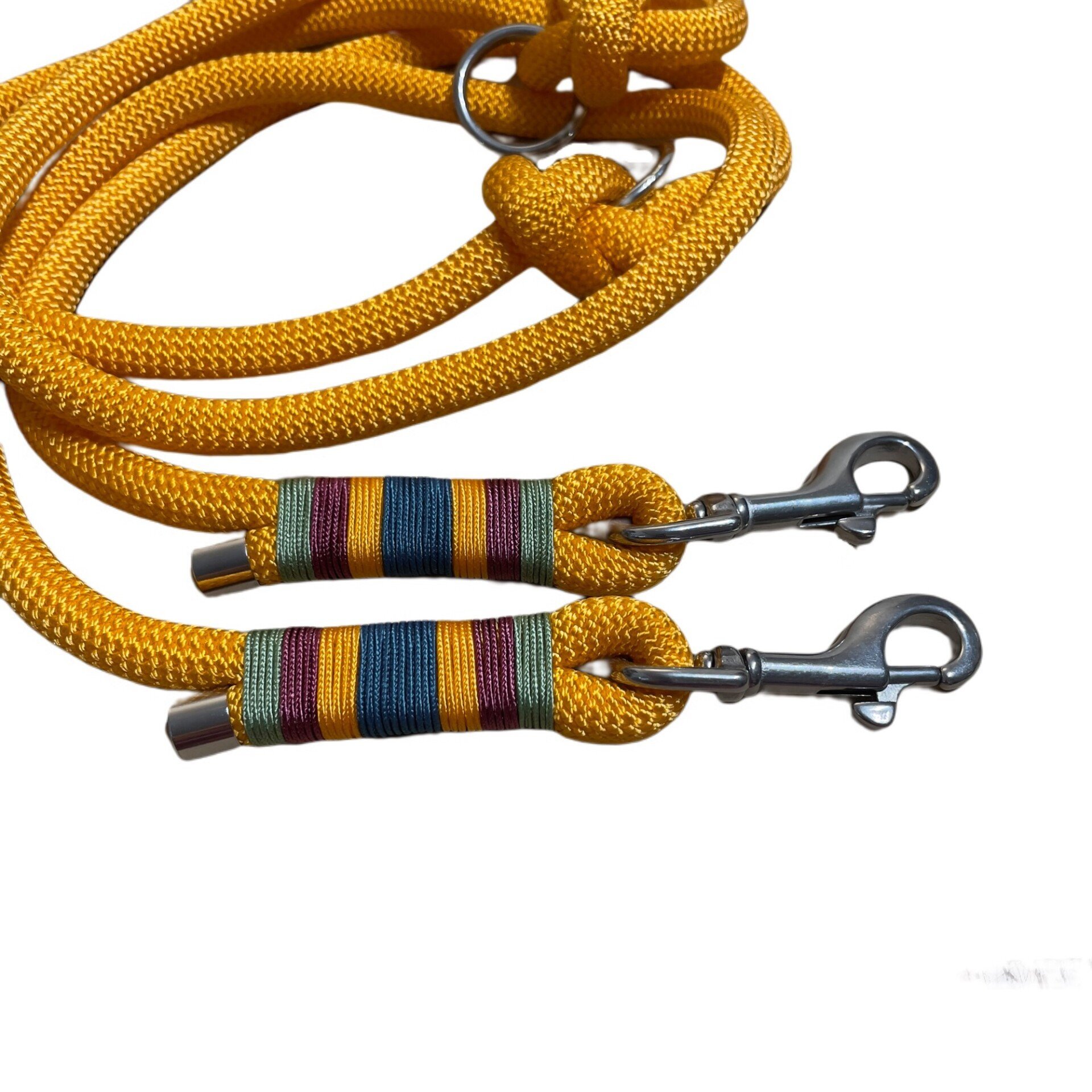 Hundeleine verstellbar, Tauleine, gelb, grün, rot, blau, Wunschlänge