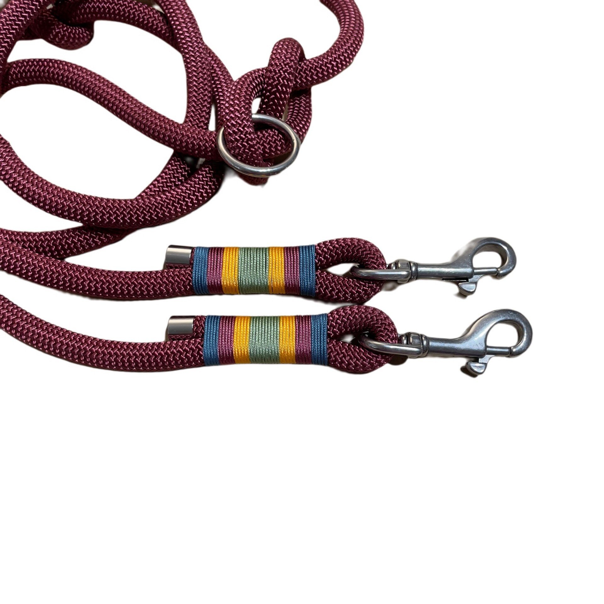 Hundeleine verstellbar, Tauleine, rot, gelb, blau, grün, Wunschlänge