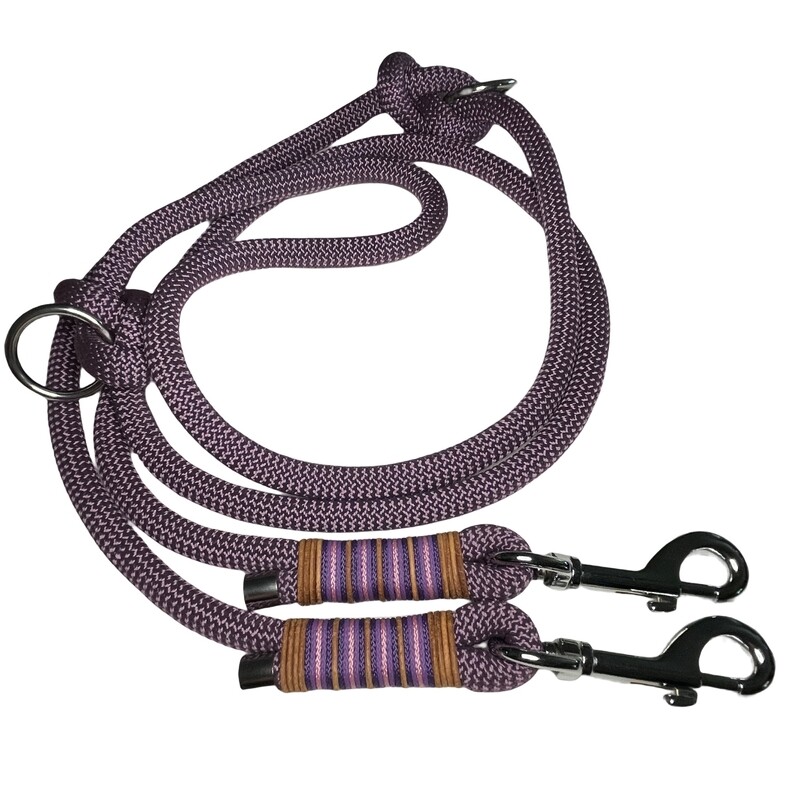 Hundeleine, verstellbar, mauve, blasslila