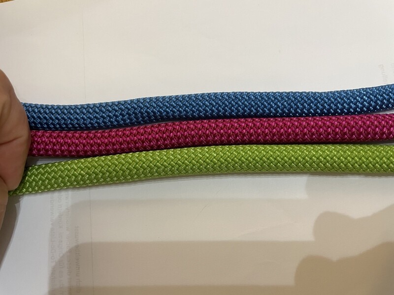 Für Birte - Leine Halsband Set verstellbar, Blattgrün, Fuchsia und Mittelblau