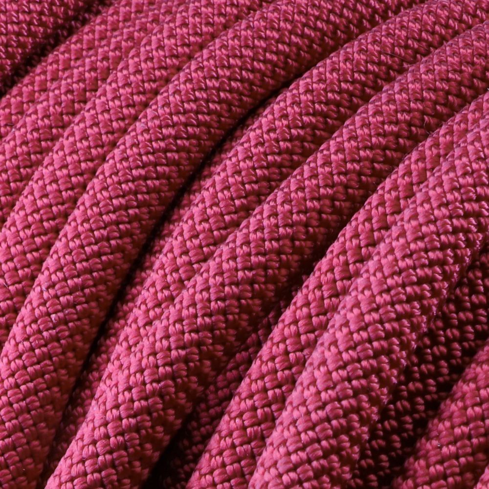 Halsband, zweifach, Farbe weinrot, mit Leder und Schnalle