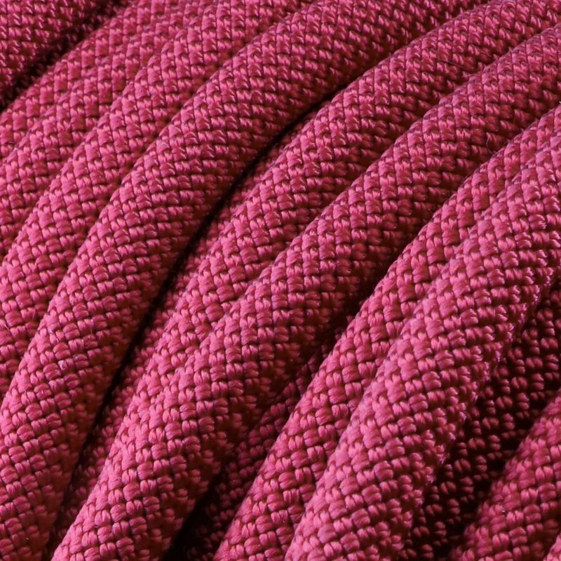 Halsband, zweifach, Farbe weinrot, mit Leder und Schnalle
