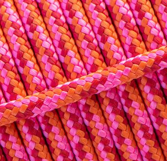 Kundenwunsch - Leine Halsband Set, rot, orange, rosa