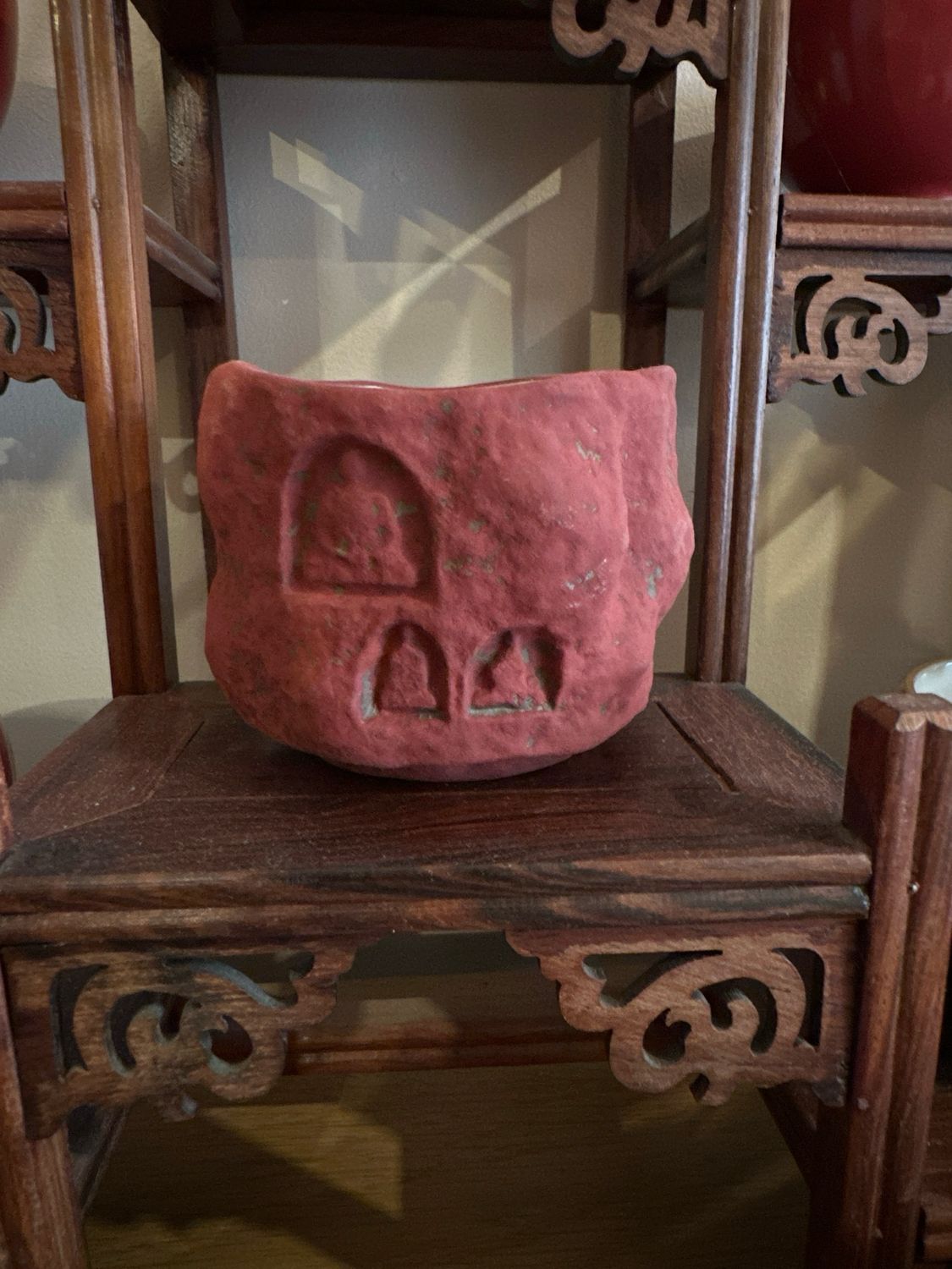Tasse rouge Style Grotte de Dunhuang