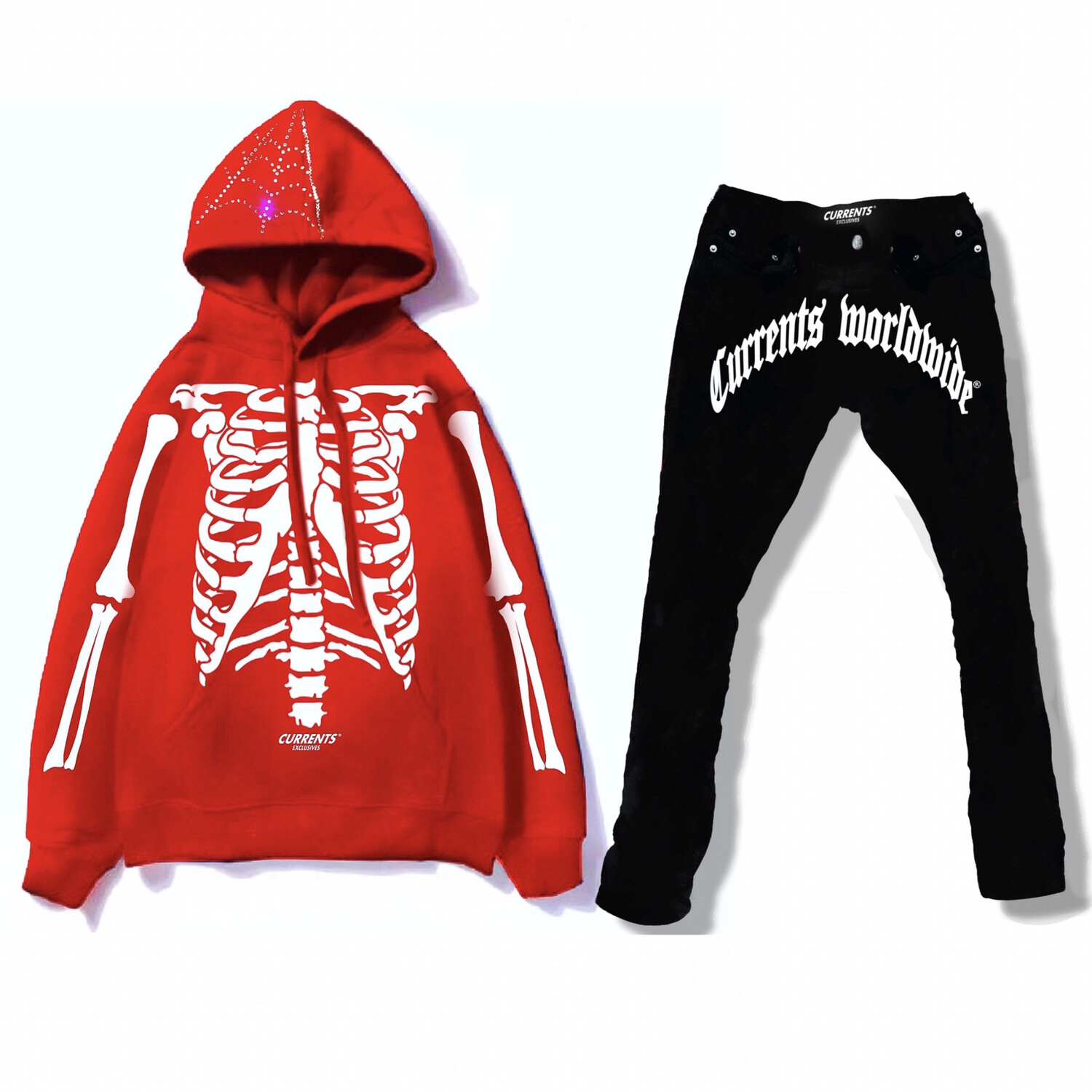 red skeleton sweater