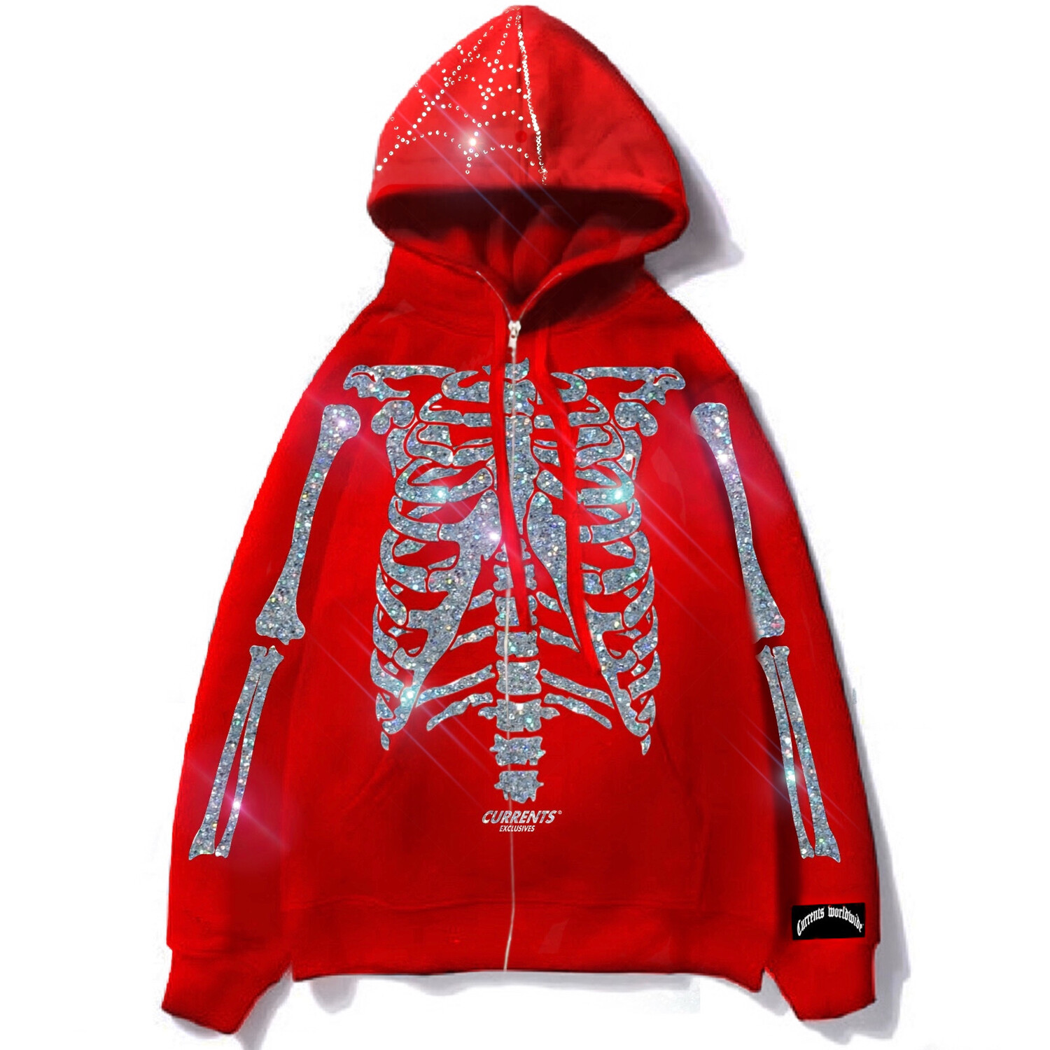 Reflective Red Skeleton Hoodie