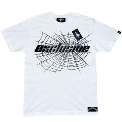 Currents Exclusive Black Spiderweb White Tee (FRONT ONLY) ☁️