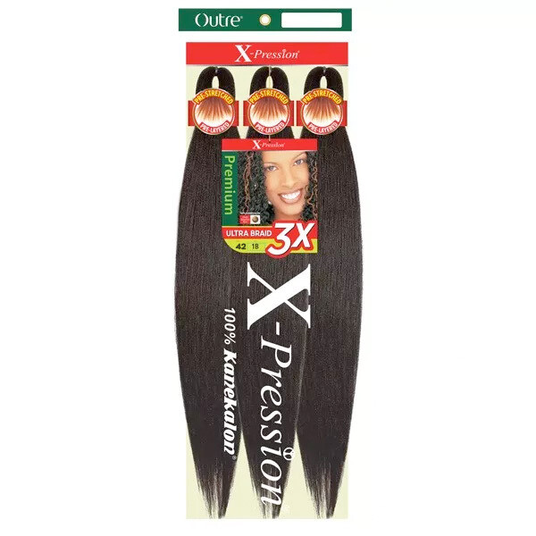 Xpression Pre Stretched Braiding Hair 3X 42&quot;