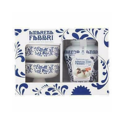 Coffret Amarene (Cerises Griottes) Confites Au Sirop 600g avec 2 coupes en céramique Coffret Amarene (Cerises Griottes) Confites Au Sirop 600g avec 2 coupes en céramique