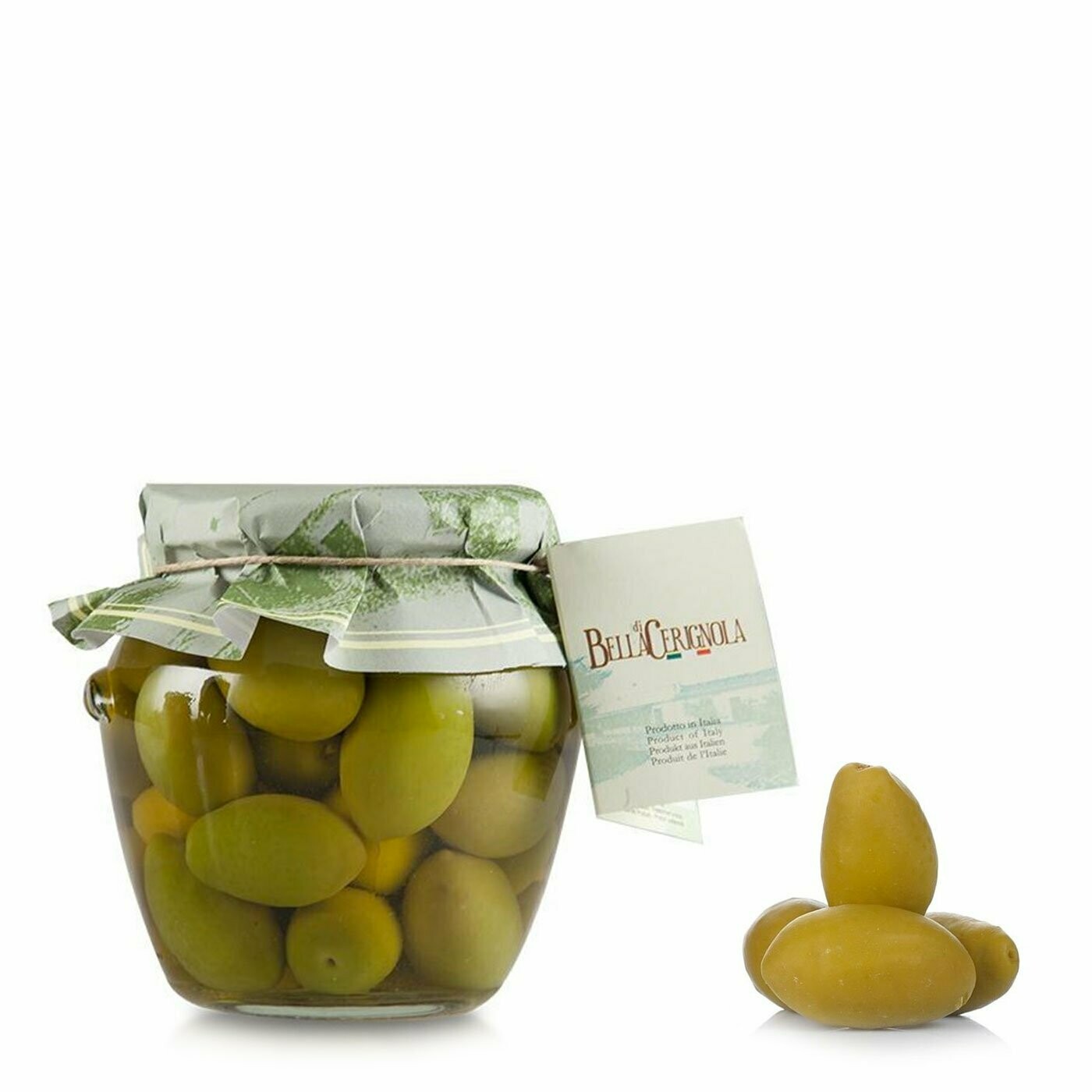 Olives vertes Bella di Cerignola 580g Olives vertes Bella di Cerignola 580g