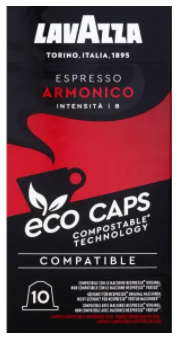 Café Lavazza eco caps espresso armonico 10 capsules Café Lavazza eco caps espresso armonico 10 capsules