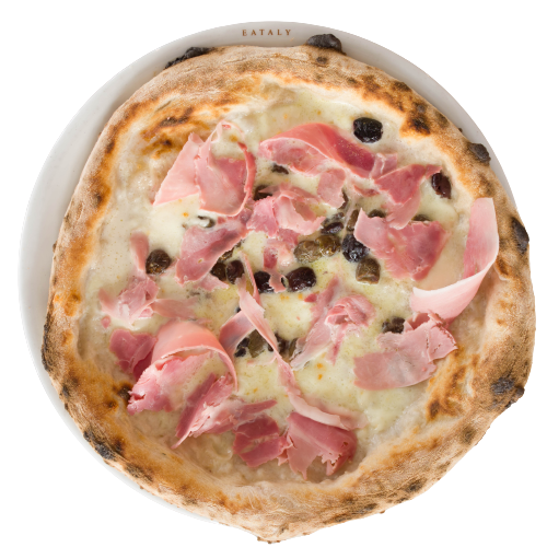 Pizza jambon cuit olives et fior di latte Pizza jambon cuit olives et fior di latte