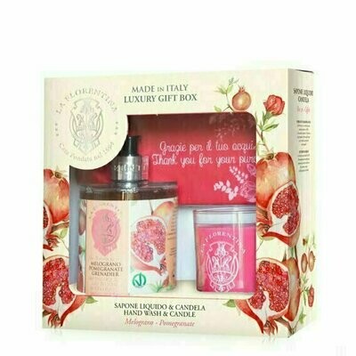 Coffret Savon Liquide à la Grenade et Bougie Coffret Savon Liquide à la Grenade et Bougie