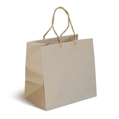 Sacola kraft alça sisal 260x270x175mm