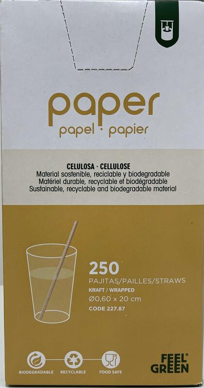 Palhinhas de papel 6mm embaladas (Pack de 250)