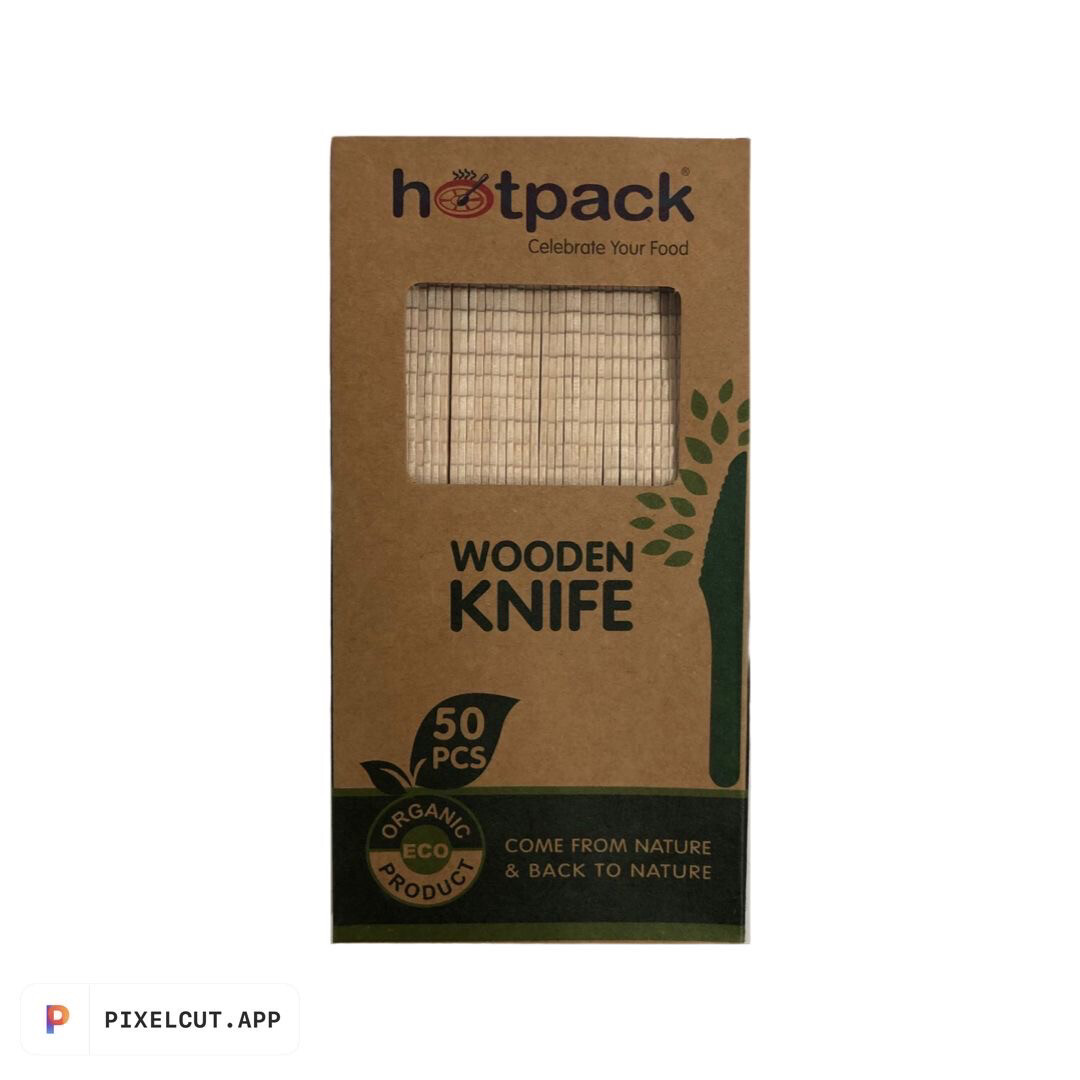 Faca de Bamboo Descartável (Pack 50 unidades)